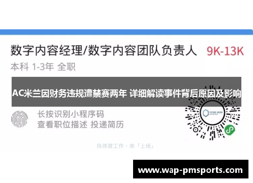 AC米兰因财务违规遭禁赛两年 详细解读事件背后原因及影响